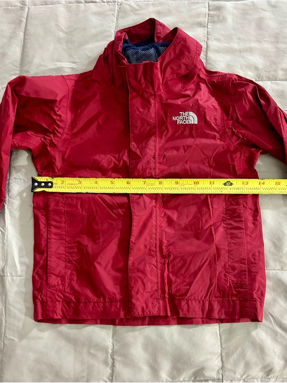 The North Face Kids' Red Rain Jacket with Hood, Size 3T, Zip Up